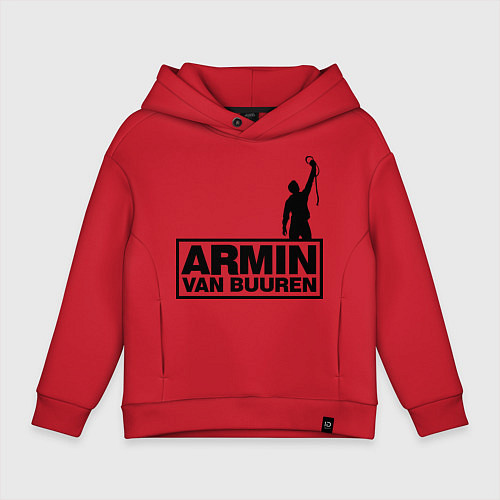 Детское худи оверсайз Armin van buuren / Красный – фото 1