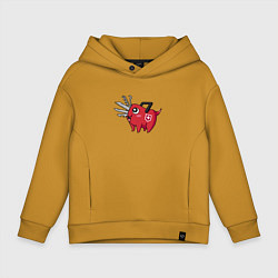 Толстовка оверсайз детская Швейцарская Почита, цвет: горчичный
