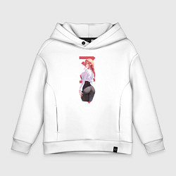 Толстовка оверсайз детская Человек-бензопила: Макима, цвет: белый