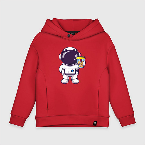 Детское худи оверсайз Space drink / Красный – фото 1