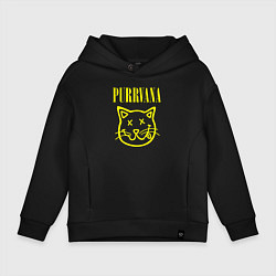 Толстовка оверсайз детская Purrvana, цвет: черный