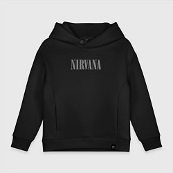 Толстовка оверсайз детская Nirvana black album, цвет: черный