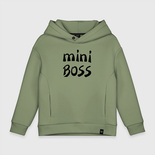 Детское худи оверсайз Mini boss / Авокадо – фото 1