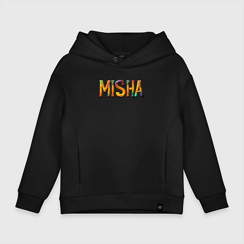 Детское худи оверсайз Misha yarn art / Черный – фото 1