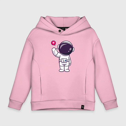 Детское худи оверсайз Hello spaceman / Светло-розовый – фото 1
