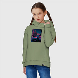Толстовка оверсайз детская Drive poster, цвет: авокадо — фото 2