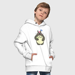 Толстовка оверсайз детская Totoro game, цвет: белый — фото 2
