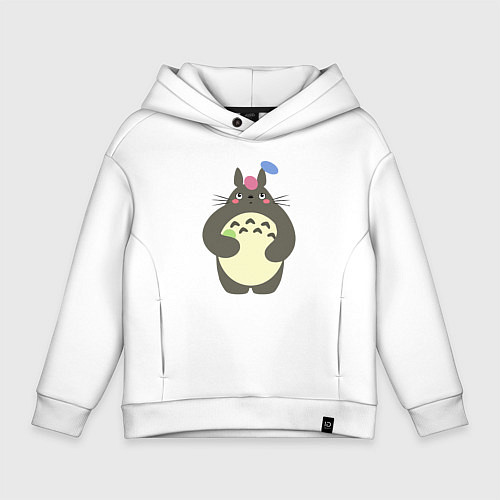 Детское худи оверсайз Totoro game / Белый – фото 1