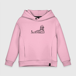 Детское худи оверсайз Новогодний тигр лежит