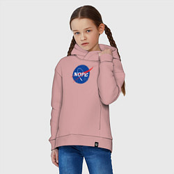 Толстовка оверсайз детская Nope NASA, цвет: пыльно-розовый — фото 2