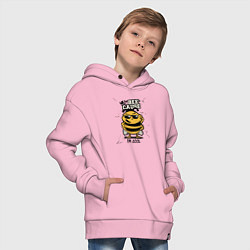 Толстовка оверсайз детская Why bee cause im cool, цвет: светло-розовый — фото 2