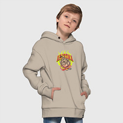 Толстовка оверсайз детская Аризонская гадюка, цвет: миндальный — фото 2