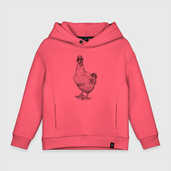 Детское худи оверсайз Новогодняя курочка