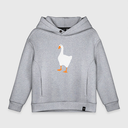 Детское худи оверсайз Untitled goose game honk / Меланж – фото 1