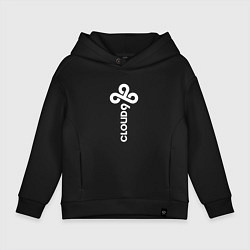 Детское худи оверсайз Cloud9 - vertical logo