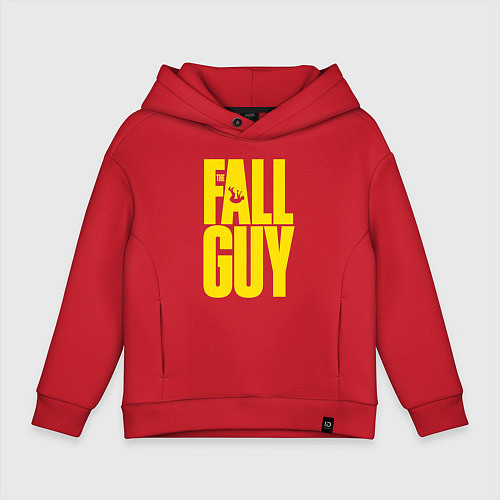 Детское худи оверсайз The fall guy logo / Красный – фото 1