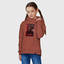 Толстовка оверсайз детская В маске - Twenty one pilots, цвет: кирпичный — фото 2