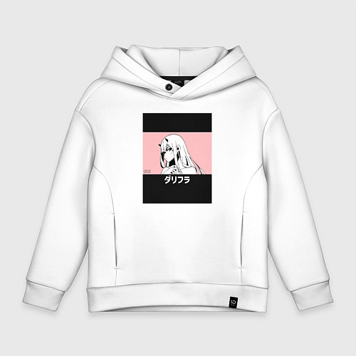 Детское худи оверсайз Франкс Зеро Ту / Белый – фото 1