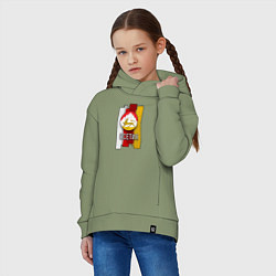 Толстовка оверсайз детская Осетия герб, цвет: авокадо — фото 2