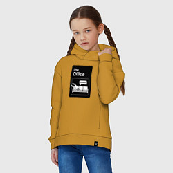 Толстовка оверсайз детская Паркур и офис, цвет: горчичный — фото 2