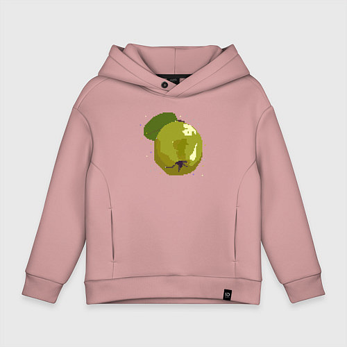 Детское худи оверсайз Айва и звезды - пиксельное / Пыльно-розовый – фото 1