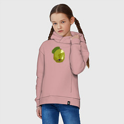 Толстовка оверсайз детская Айва и звезды - пиксельное, цвет: пыльно-розовый — фото 2