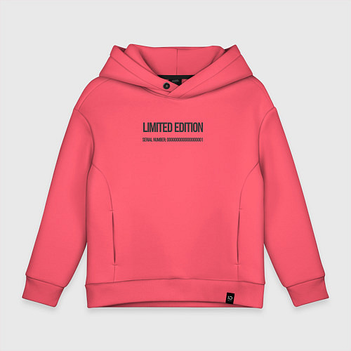 Детское худи оверсайз Limited edition / Коралловый – фото 1