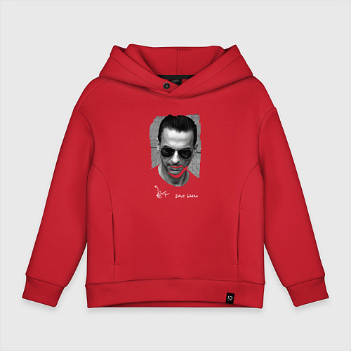 Детское худи оверсайз Depeche Mode - Dave Gahan face / Красный – фото 1