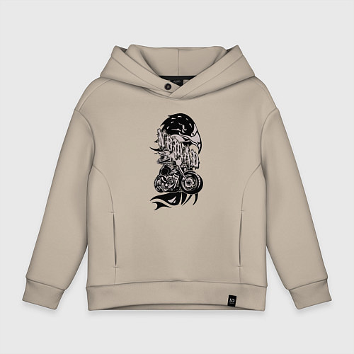 Детское худи оверсайз Кочевник / Миндальный – фото 1