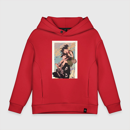 Детское худи оверсайз Хяккимару Дороро воин / Красный – фото 1