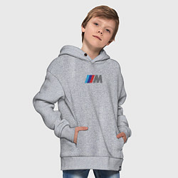 Толстовка оверсайз детская BMW logo sport, цвет: меланж — фото 2