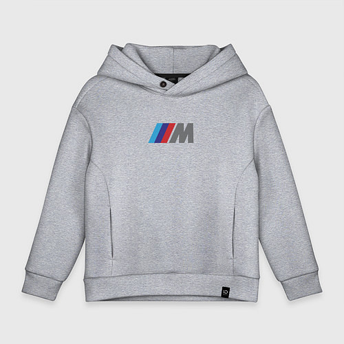 Детское худи оверсайз BMW logo sport / Меланж – фото 1
