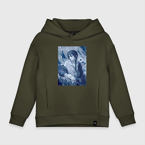 Детское худи оверсайз Ванитас врач / Хаки – фото 1