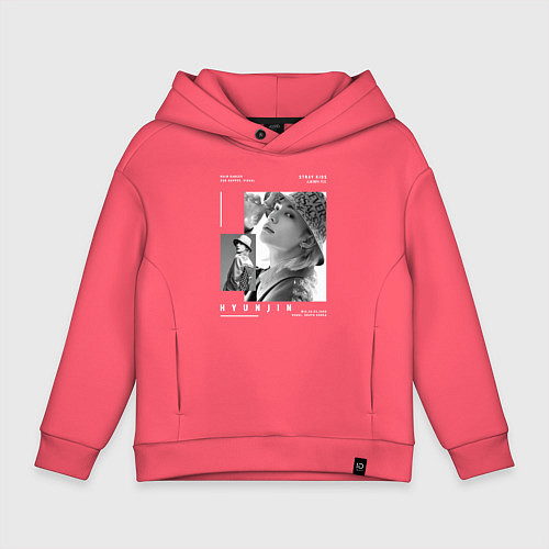 Детское худи оверсайз Stray kids Hyunjin / Коралловый – фото 1
