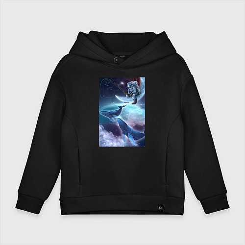 Детское худи оверсайз Космокит / Черный – фото 1