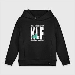 Толстовка оверсайз детская Klf - What time is love, цвет: черный