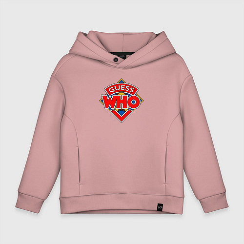 Детское худи оверсайз Guess who / Пыльно-розовый – фото 1
