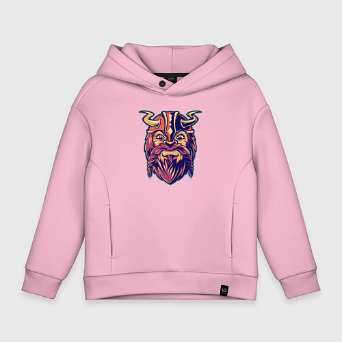 Детское худи оверсайз Viking warrior / Светло-розовый – фото 1