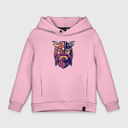 Толстовка оверсайз детская Viking warrior, цвет: светло-розовый