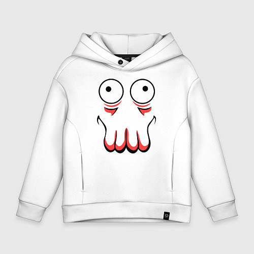 Детское худи оверсайз John Zoidberg Face / Белый – фото 1