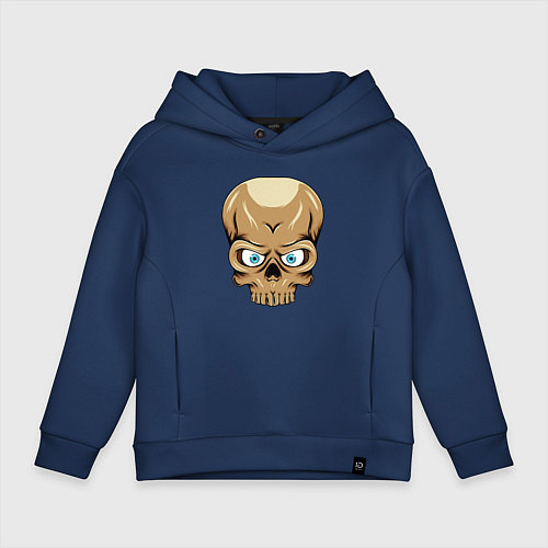 Детское худи оверсайз Черепушка / Тёмно-синий – фото 1