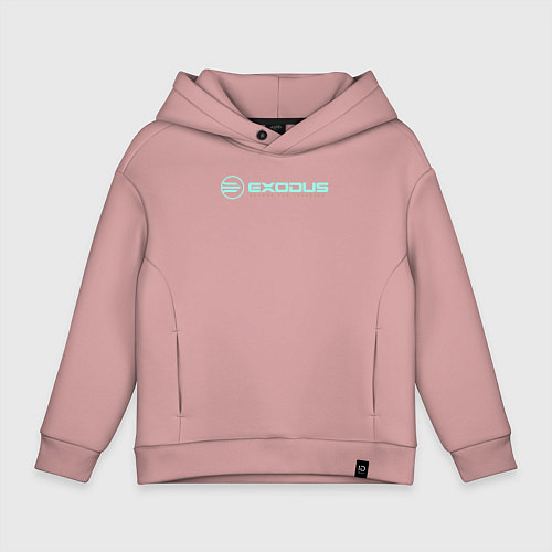 Детское худи оверсайз Exodus logo / Пыльно-розовый – фото 1
