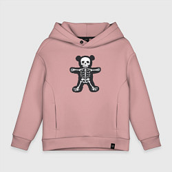 Толстовка оверсайз детская Skeletor bear, цвет: пыльно-розовый