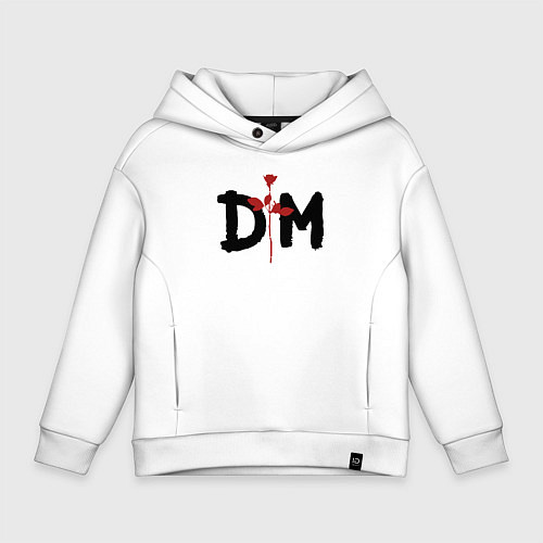 Детское худи оверсайз Депеш мод логотип / Белый – фото 1
