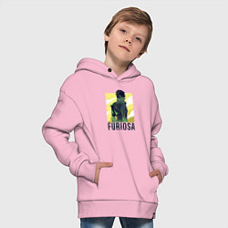 Толстовка оверсайз детская Фуриоса, цвет: светло-розовый — фото 2