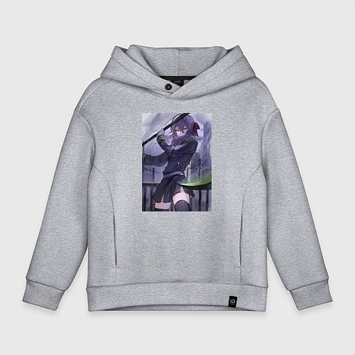 Детское худи оверсайз Последний Серафим Шиноа Хираги / Меланж – фото 1