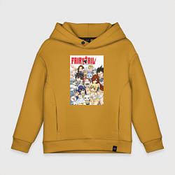 Толстовка оверсайз детская Хвост Феи Нацу Драгнил убийца драконов, цвет: горчичный