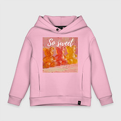 Толстовка оверсайз детская Сладкие мишки, цвет: светло-розовый