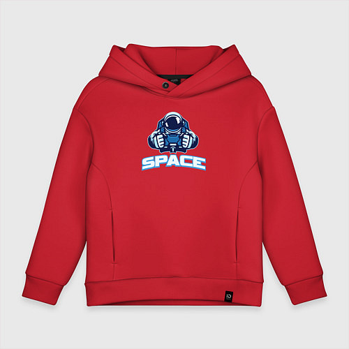 Детское худи оверсайз Space man / Красный – фото 1