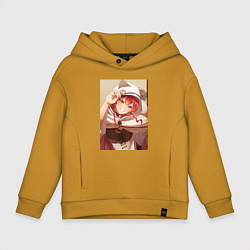 Толстовка оверсайз детская Реинкарнация безработного Эрис Бореас Грейрат кошк, цвет: горчичный